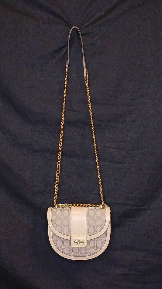 Coach Signature Jacquard Alie Saddle Crossbody