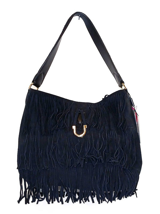 Calvin Klein Fringe Leather Shoulder Bag