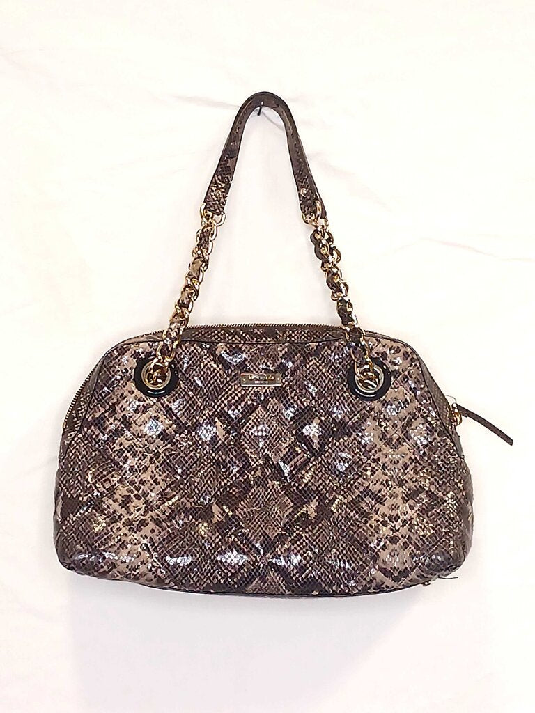 Kate Spade Mary Anne Gold Coast Snake Skin Patterned Purse
