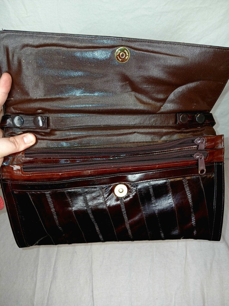 Eel Skin Leather Purse