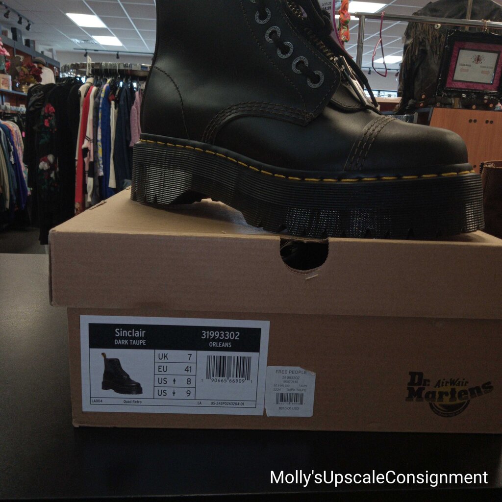 Dr Martens Sinclair Dark Taupe New with Box