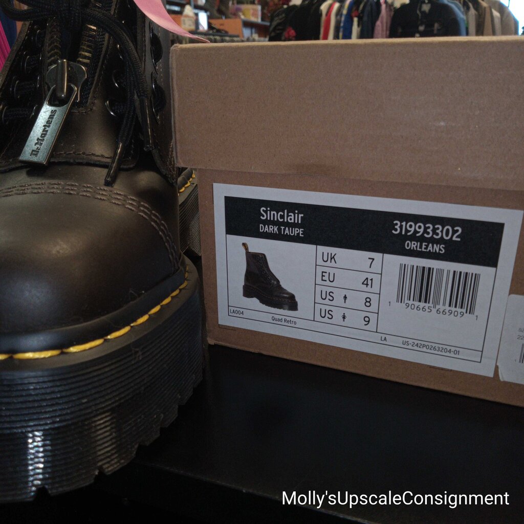 Dr Martens Sinclair Dark Taupe New with Box