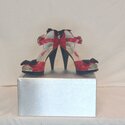 Francheska, Red Leather Heels With Jewels