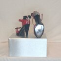 Francheska, Red Leather Heels With Jewels