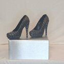 Francheska, Embossed Leather Close Toed Heels
