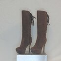 Francheska, Suede Platform Lace Up Boots