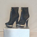 Francheska, Embossed Leather Ankle Boots