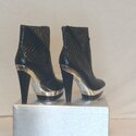 Francheska, Embossed Leather Ankle Boots