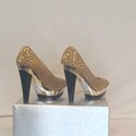 Francheska, Studded Suede Platform Heels