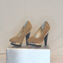Francheska, Studded Suede Platform Heels