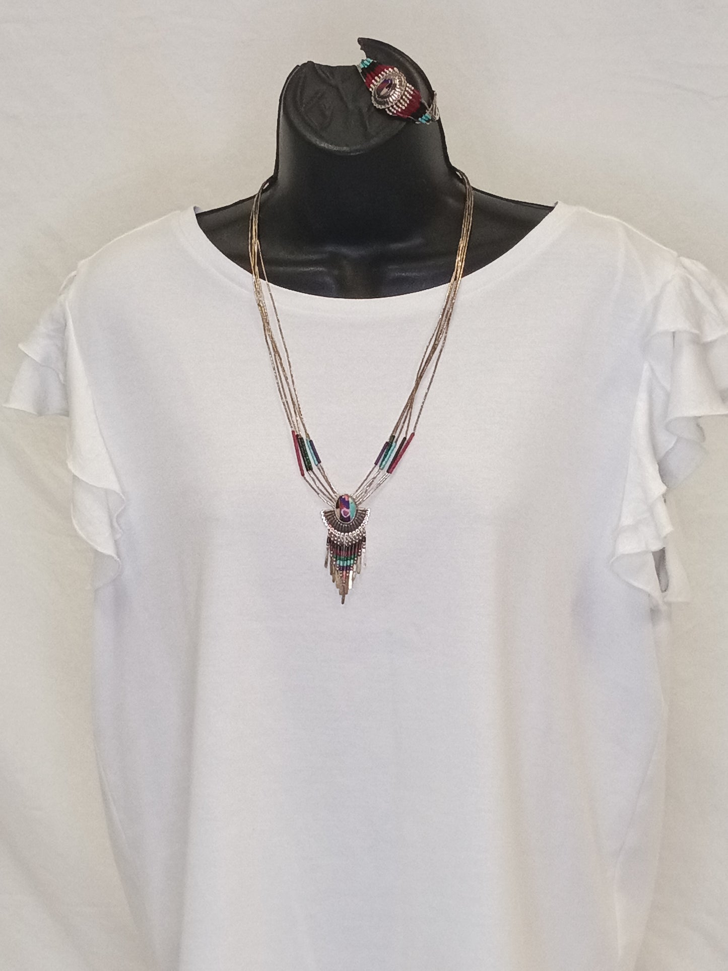 Quoc Turquoise Inc Necklace & Bracelet Set