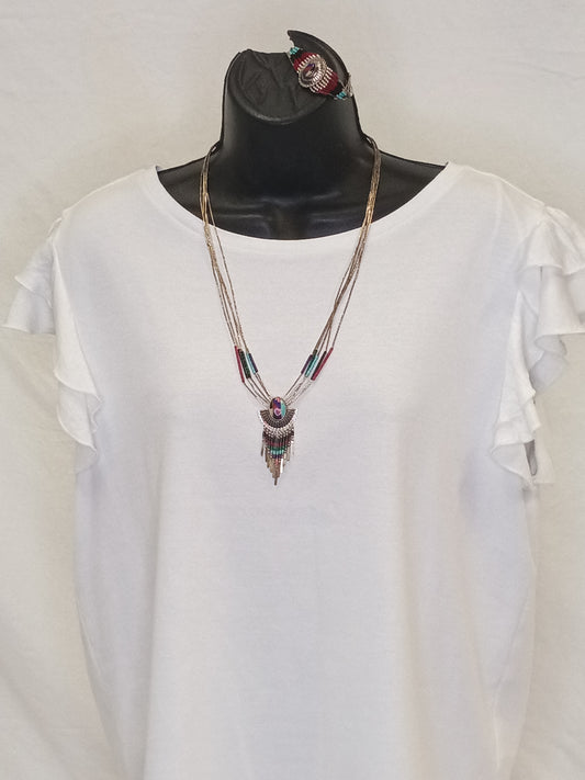 Quoc Turquoise Inc Necklace & Bracelet Set