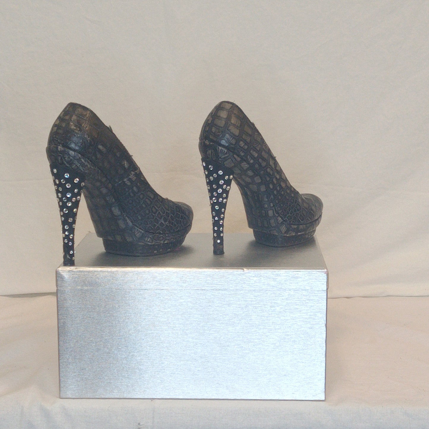 Alligator Embossed Heels