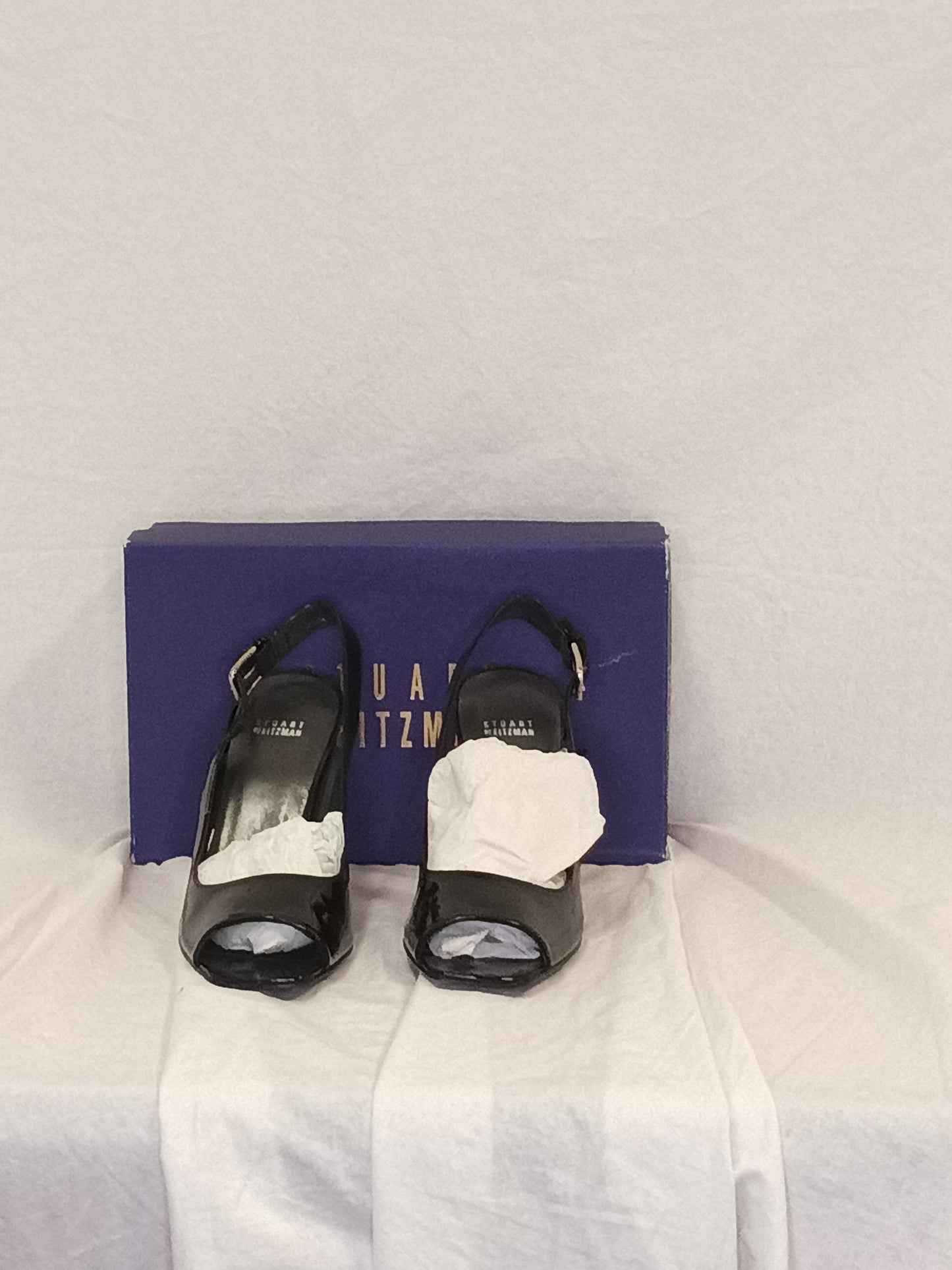 New In Box Stuart Weitzman Sharp Open Toe Heels