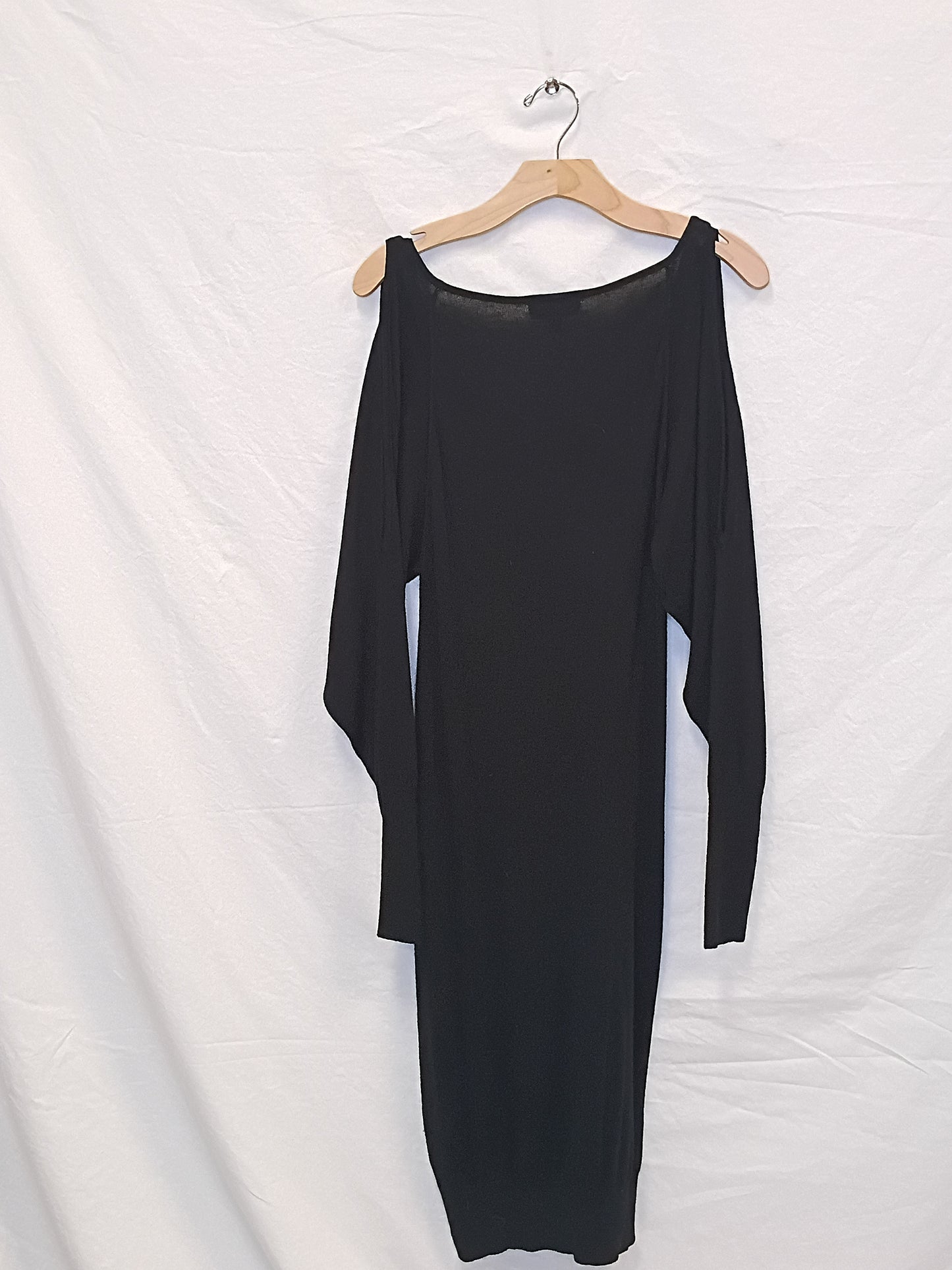 Bebe Cold Shoulder Midi Sweater Dress