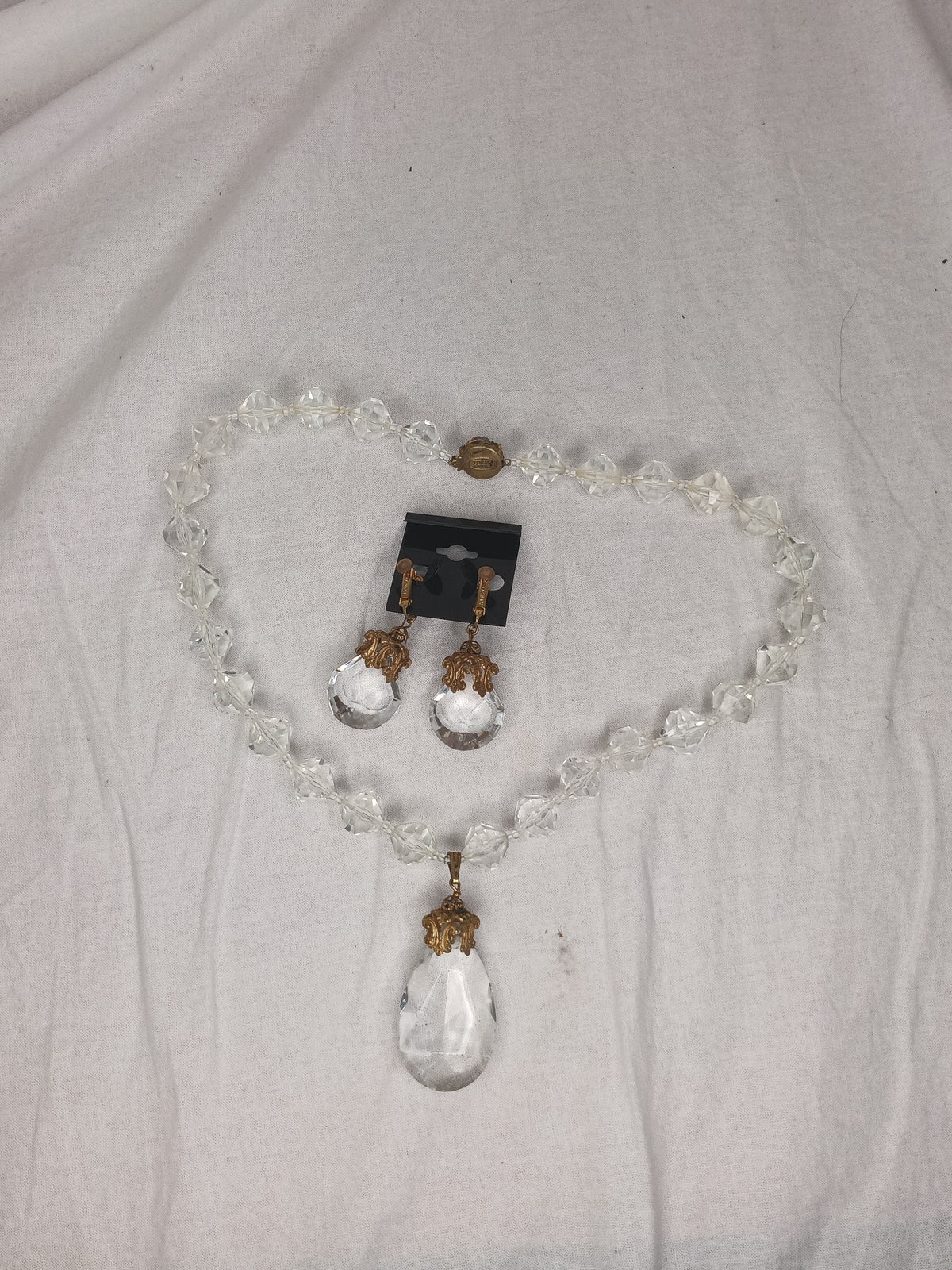 Vintage  Miriam Haskell Necklace & Earrings Set