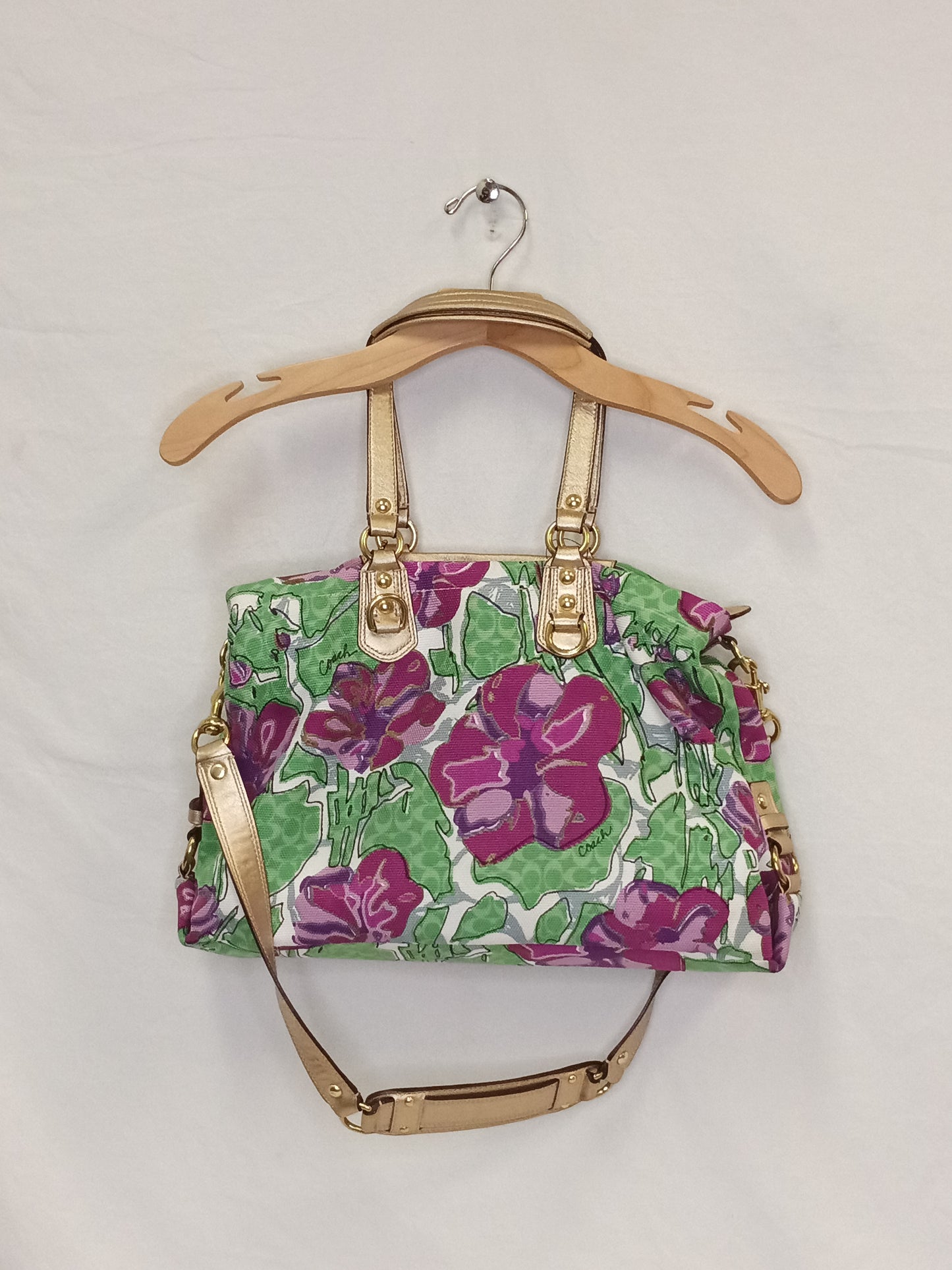 Coach Ashley Floral Shoulder Bag
