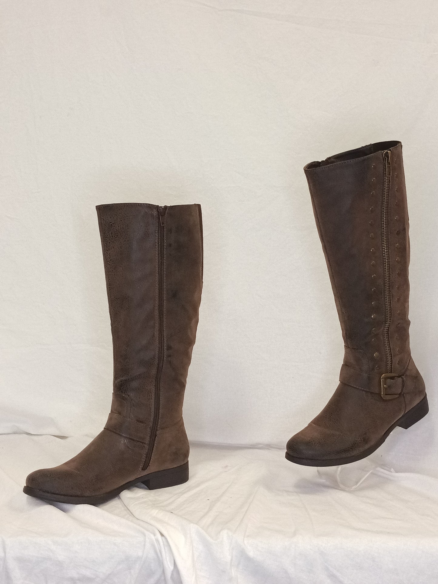 Curfew Rivet Knee High Boots