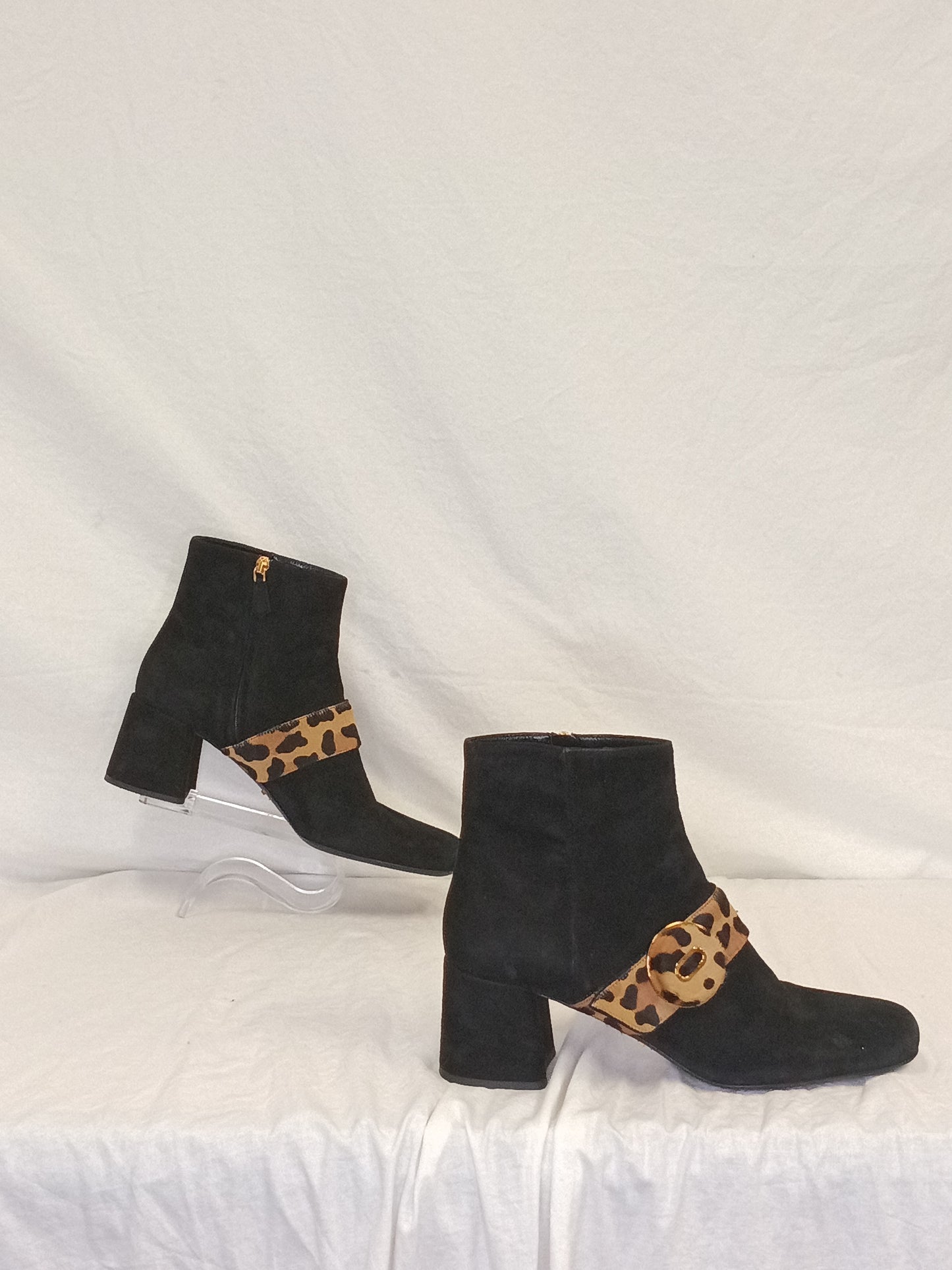 Prada Fur Accent Booties