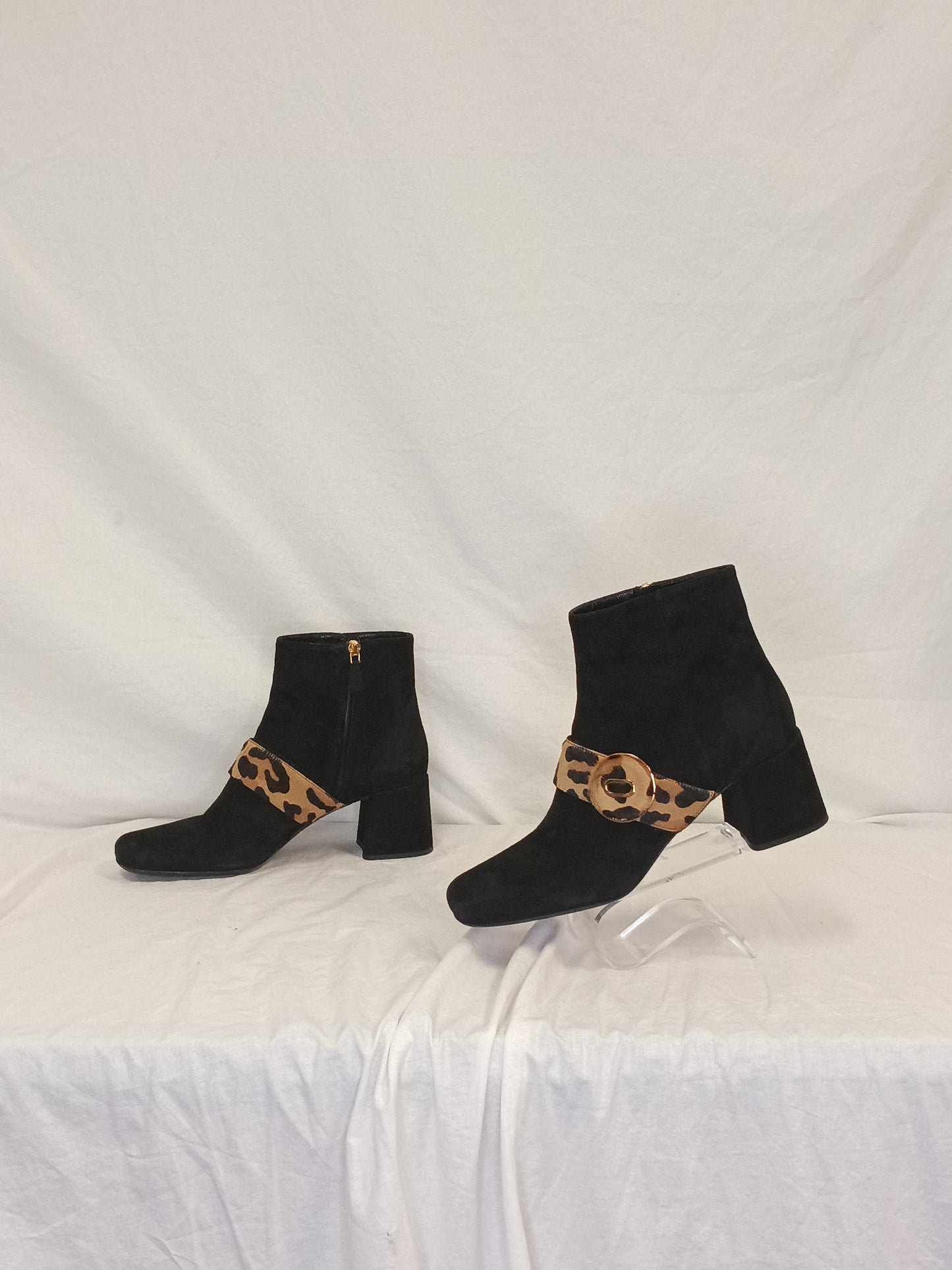 Prada Fur Accent Booties
