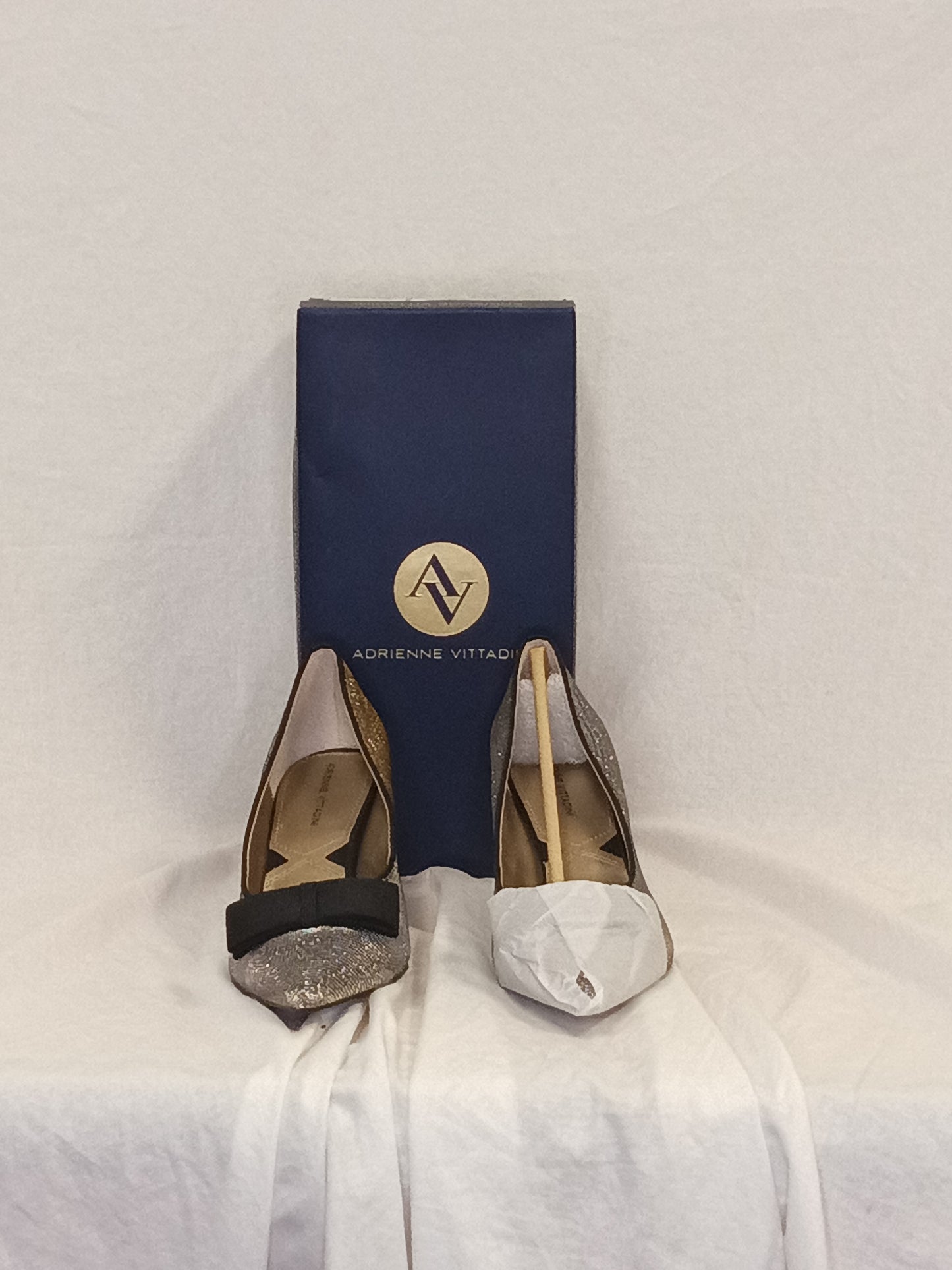Adrienne Vittadini Irides Metal Mesh Heels New In Box