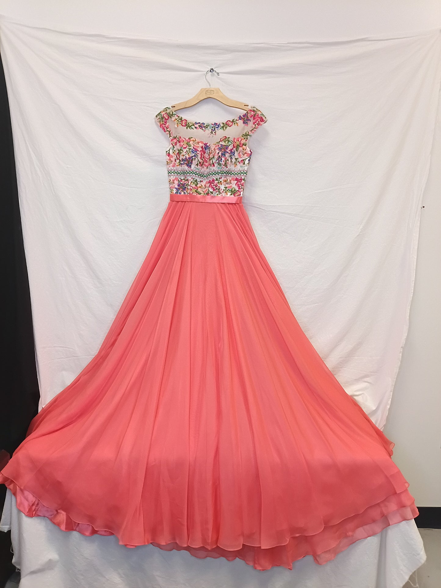 Sherri Hill Floral Embroidered Dress