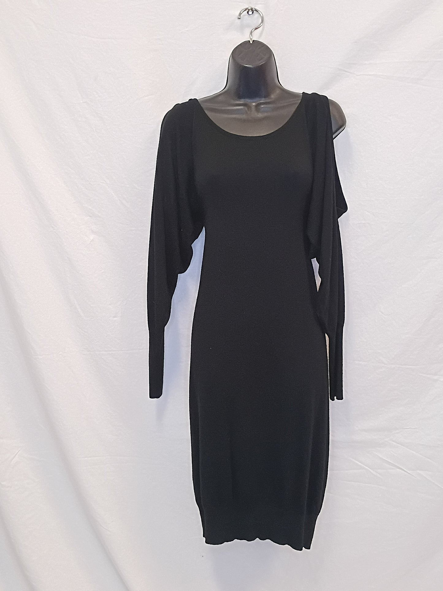 Bebe Cold Shoulder Midi Sweater Dress