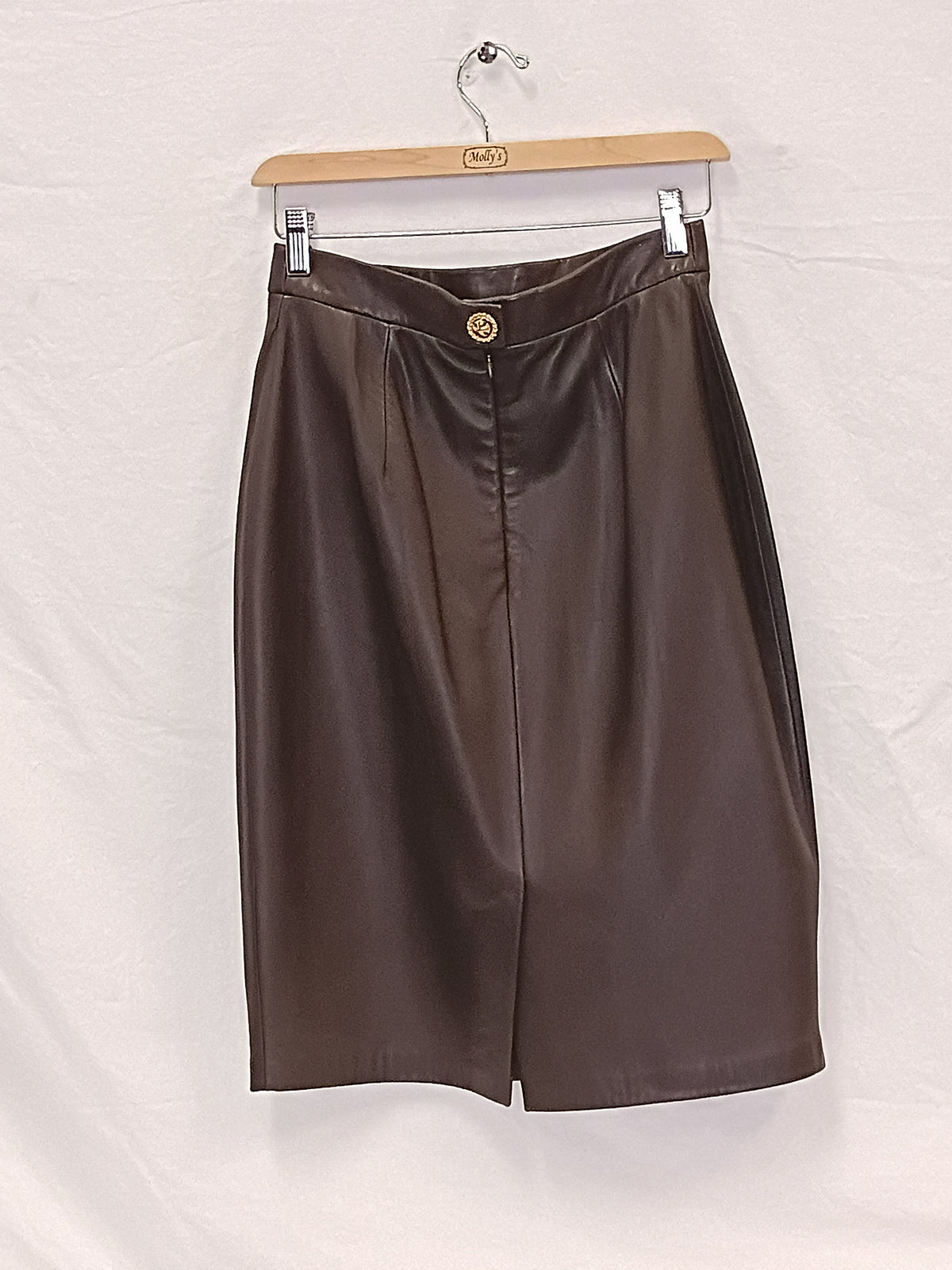 St John Leather Skirt