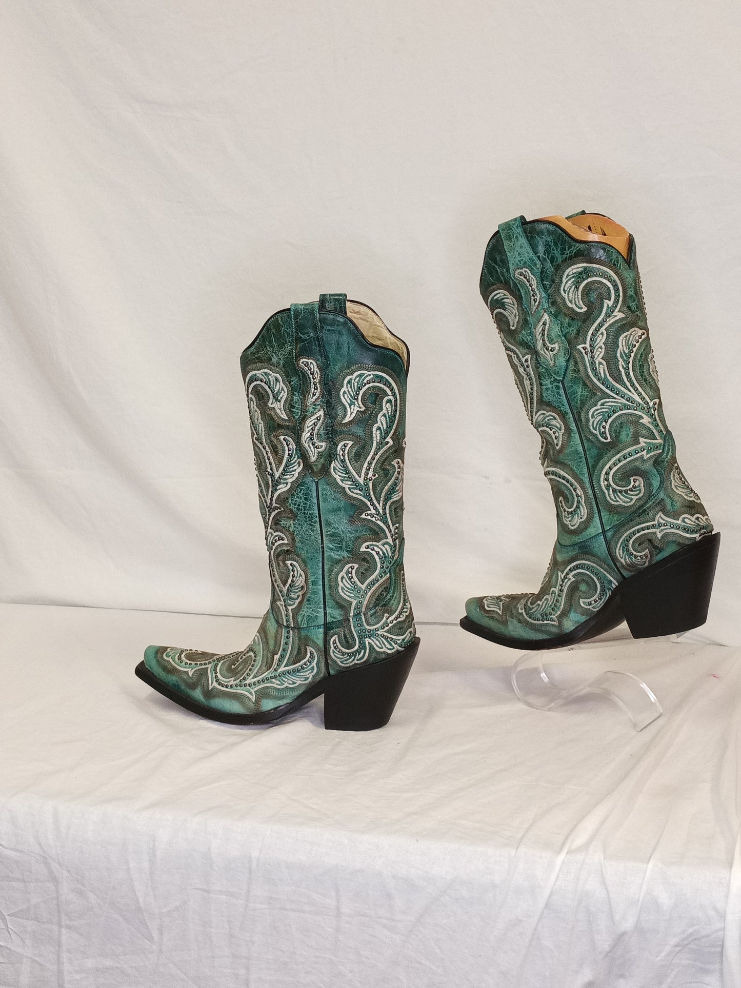 Corral Shaded Embroidery & Studs Cowgirl Boots