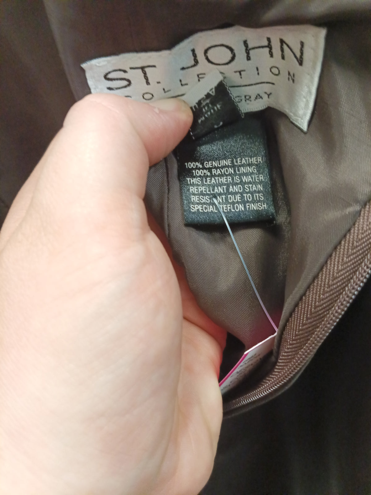St John Leather Skirt
