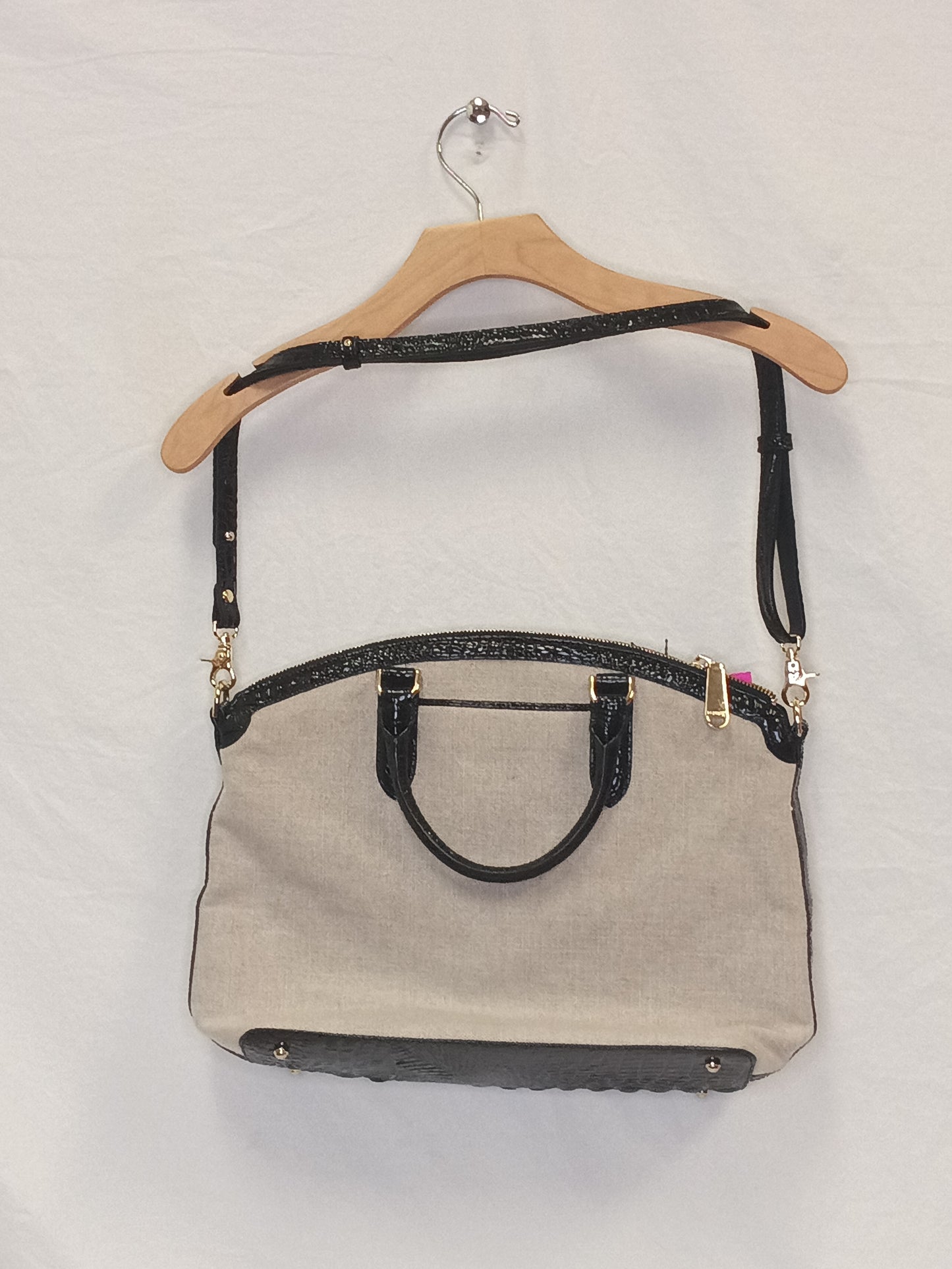 Brahmin Canvas Satchel with Crossbody Strap