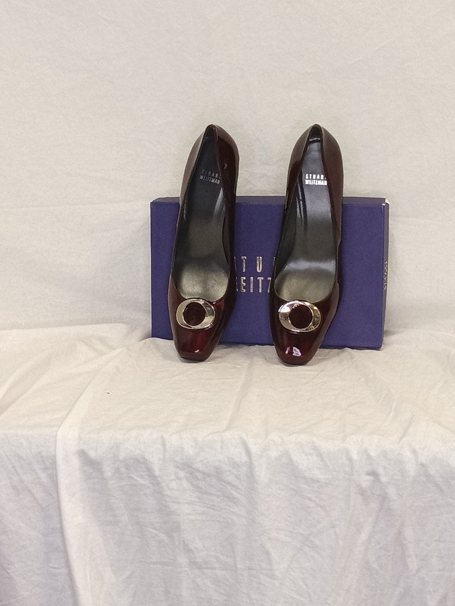 Stuart Weitzman Endorbit Cherry Cosmos Patent Heels