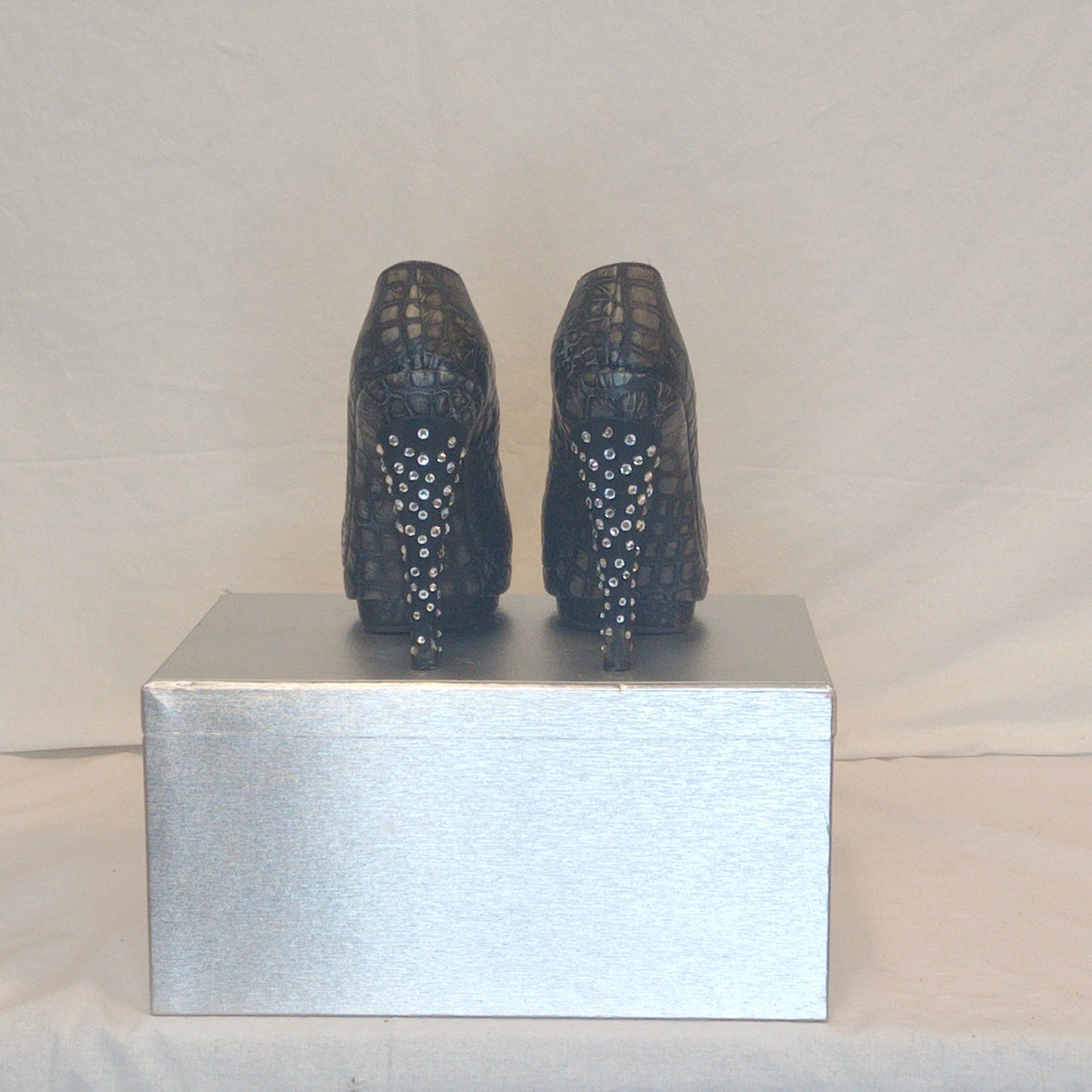 Alligator Embossed Heels