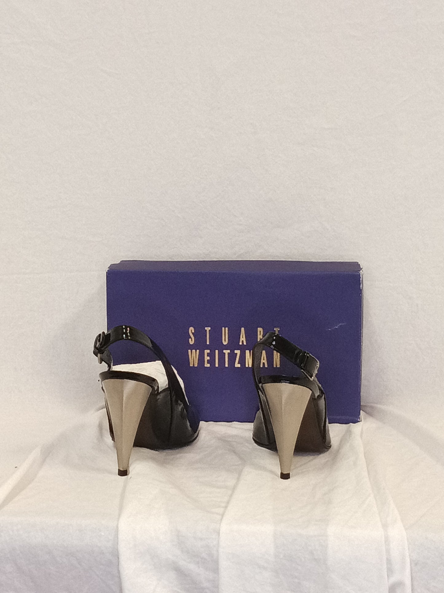New In Box Stuart Weitzman Sharp Open Toe Heels