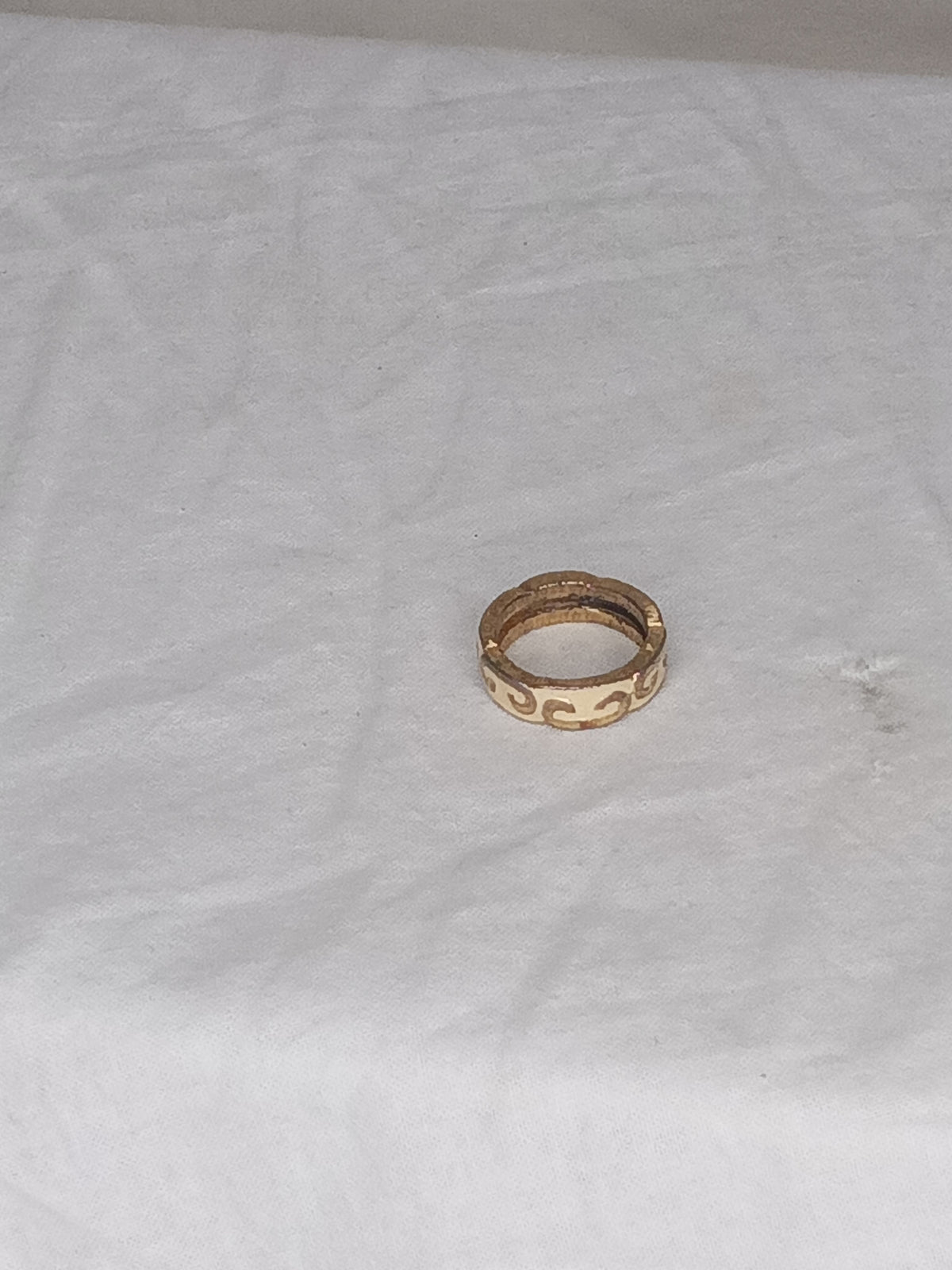 Vintage  Yellow Swirl Ring