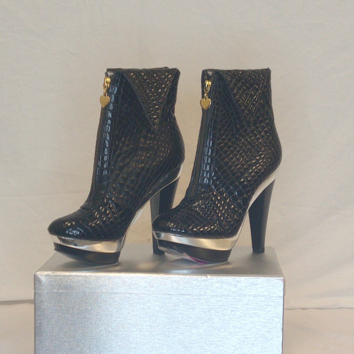 Scale Embossed Booties