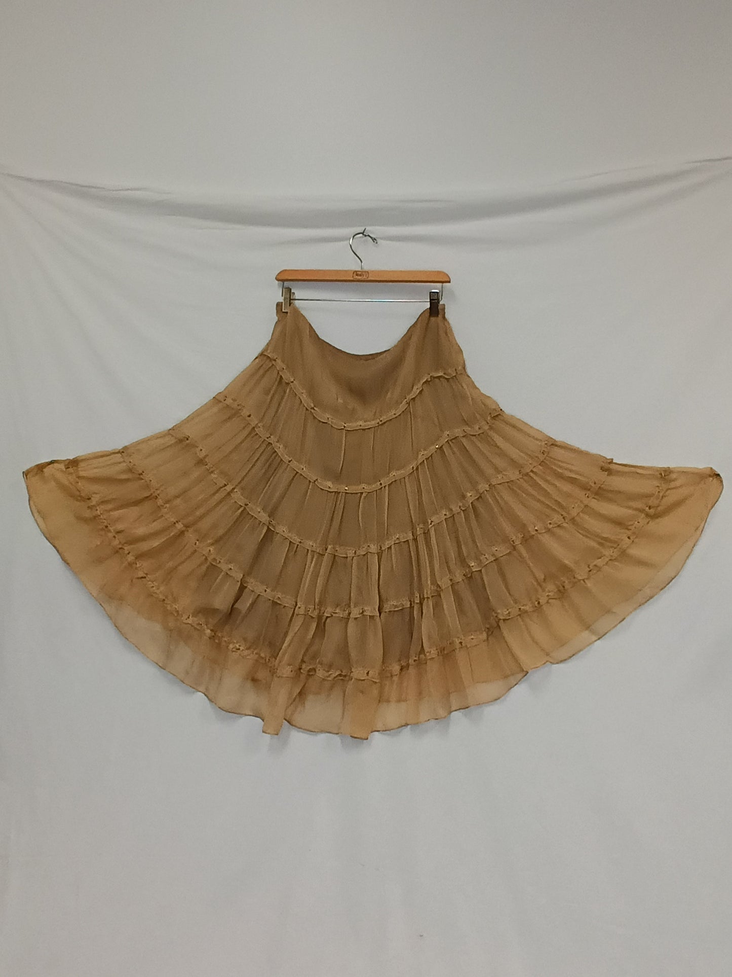 Ixe Silk Beaded Maxi Skirt