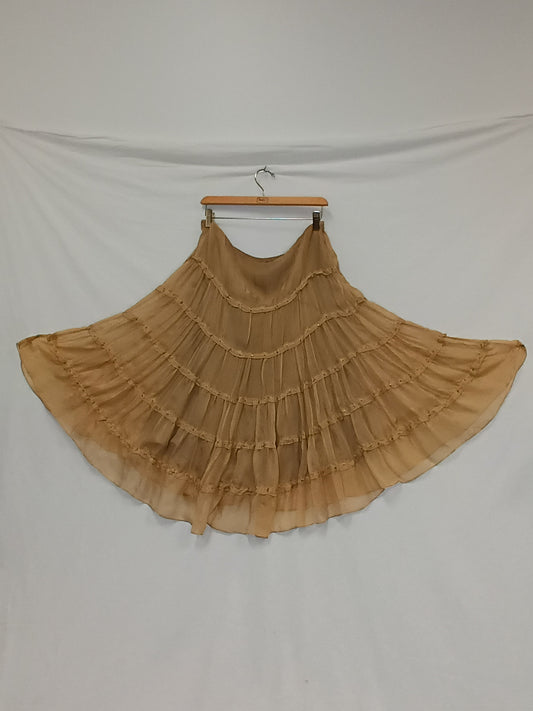 Ixe Silk Beaded Maxi Skirt