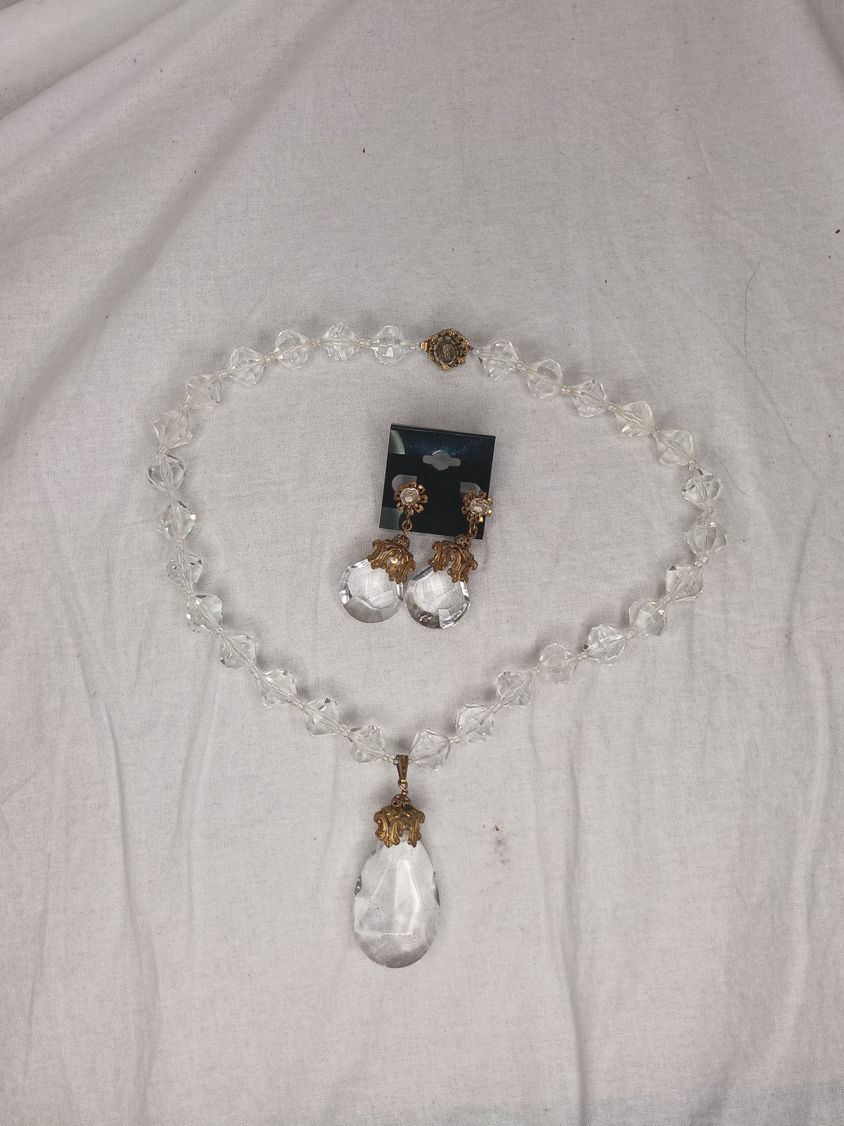 Vintage  Miriam Haskell Necklace & Earrings Set