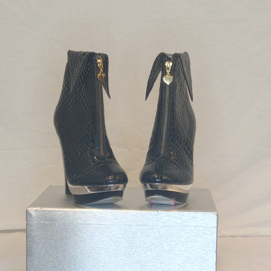 Scale Embossed Booties